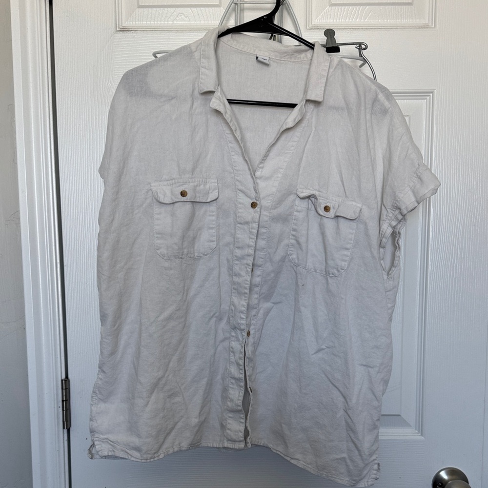 Old Navy Off-White Casual Shirt